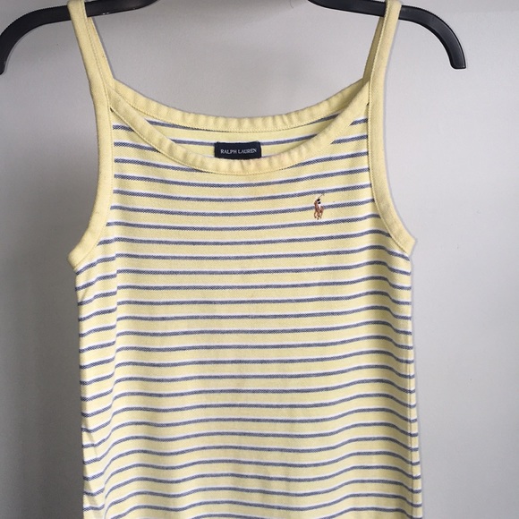 Ralph Lauren Yellow Stripe Dress with thin Stripes - Picture 2 of 7